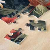 Tropisch Flamingoparadijs:  Briefkaart Legpuzzel (Zijkant)