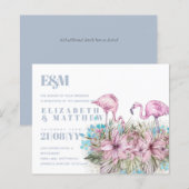 Tropisch Flamingos Wedding (Voorkant / Achterkant)