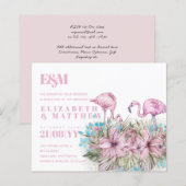 Tropisch Flamingos Wedding (Voorkant / Achterkant)