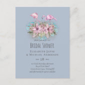 Tropisch Flamingos Wedding Briefkaart (Voorkant)