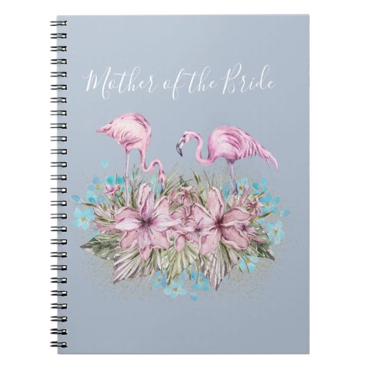 Tropisch Flamingos Wedding Notitieboek (Voorkant)