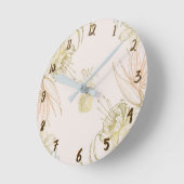 Tropisch flesje laat gouden ananas over ronde klok (Hoek)