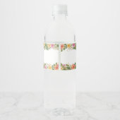 Tropisch flesje op zaterdag en waterflesetiket waterfles etiket (Achterkant)