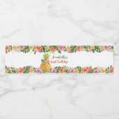 Tropisch flesje op zaterdag en waterflesetiket waterfles etiket (Enkel label)