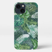 Tropisch flessenpalmpetpatroon iPhone hoesje (Achterkant)