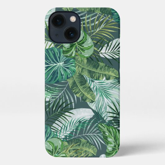 Tropisch flessenpalmpetpatroon iPhone hoesje (Achterkant)