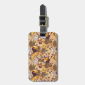 Tropisch flessenpatroon met tijger bagagelabel (Voorkant verticaal)