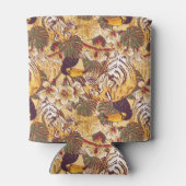 Tropisch flessenpatroon met tijger blikjeskoeler (Achterkant)