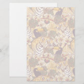 Tropisch flessenpatroon met tijger briefpapier (Voorkant / Achterkant)