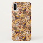 Tropisch flessenpatroon met tijger Case-Mate iPhone case (Achterkant)