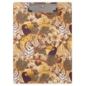 Tropisch flessenpatroon met tijger klembord (Voorkant)