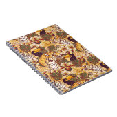 Tropisch flessenpatroon met tijger notitieboek (Rechterzijde)