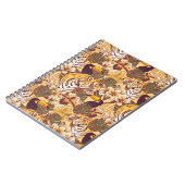 Tropisch flessenpatroon met tijger notitieboek (Linkerzijde)