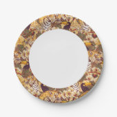 Tropisch flessenpatroon met tijger papieren bordje (Voorkant)