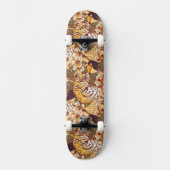 Tropisch flessenpatroon met tijger persoonlijk skateboard (Voorkant)