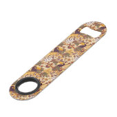 Tropisch flessenpatroon met tijger speed flessenopener (Voorkant Gekanteld)