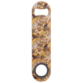 Tropisch flessenpatroon met tijger speed flessenopener (Voorkant)