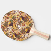 Tropisch flessenpatroon met tijger tafeltennisbatje (Zijkant)