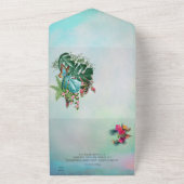 Tropisch Flora Paradijs Alles in Eén Trouw Uitnodi All In One Uitnodiging (Buitenkant)