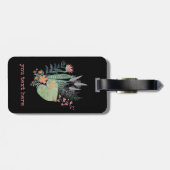 tropisch floraal gepersonaliseerd bagagelabel (Achterkant horizontaal)
