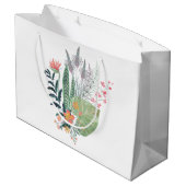 tropisch floraal gepersonaliseerd groot cadeauzakje (Achterkant Gekanteld)
