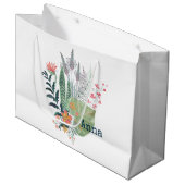 tropisch floraal gepersonaliseerd groot cadeauzakje (Voorkant Gekanteld)