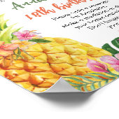 Tropisch Floral Birthday Time Capsule-teken Poster (Hoek)