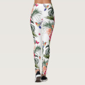 Tropisch Floral Design, Hummingvogels, Butterflies Leggings (Achterkant)