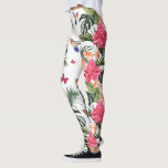 Tropisch Floral Design, Hummingvogels, Butterflies Leggings<br><div class="desc">Stap uit in stijl met deze absoluut verbluffende leggings die voorzien zijn van een tropisch bloemontwerp dat wordt benadrukt door kokende vogels en vlinders. Ideaal voor een tropische strandvakantie of voor dagelijks plezier draag.</div>