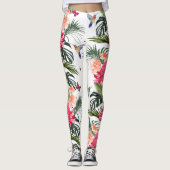Tropisch Floral Design, Hummingvogels, Butterflies Leggings (Voorkant)