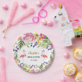 Tropisch Floral Flamingo Summer Flowers 7-inch Bor Papieren Bordje (Feest)