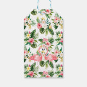 Tropisch Floral Flamingo Vrijgezellenfeest Dank u Cadeaulabel (Achterkant)