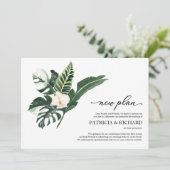 Tropisch Floral Nieuw Plan Bieden Uitstel Kaart (Staand voorkant)