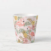 Tropisch Floral ontwerp Latte Mok (Voorkant)