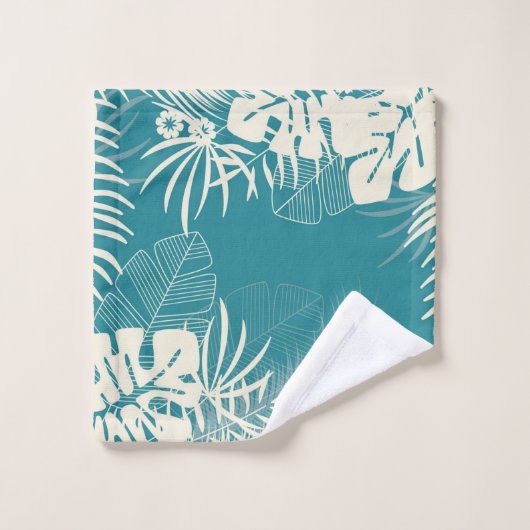 Tropisch Floral Pattern Bad Handdoek (Wasdoekje)