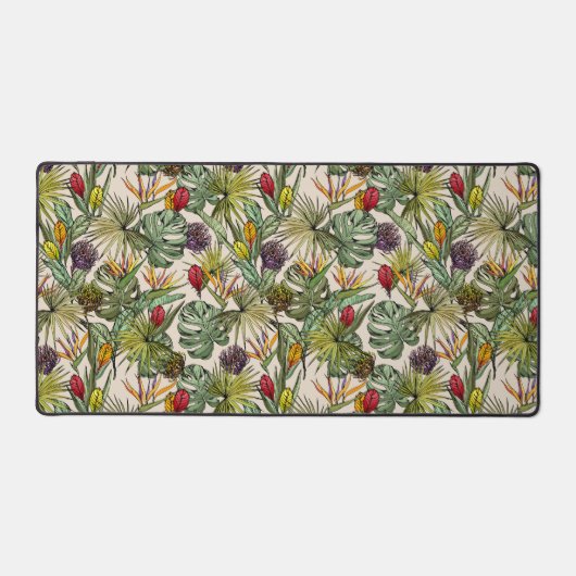 Tropisch Floral Pattern Bureaumat (Voorkant)