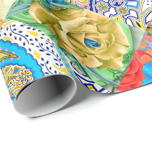 Tropisch Floral Pattern Cadeaupapier (Rol Hoek)