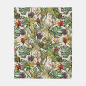 Tropisch Floral Pattern Fleece Deken (Voorkant)
