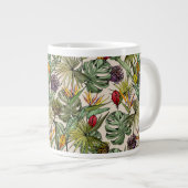 Tropisch Floral Pattern Grote Koffiekop (Voorkant rechts)