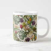 Tropisch Floral Pattern Grote Koffiekop (Rechts)