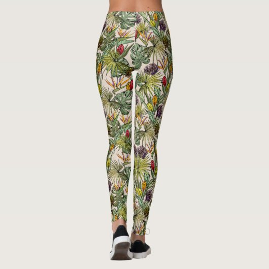 Tropisch Floral Pattern Leggings (Achterkant)
