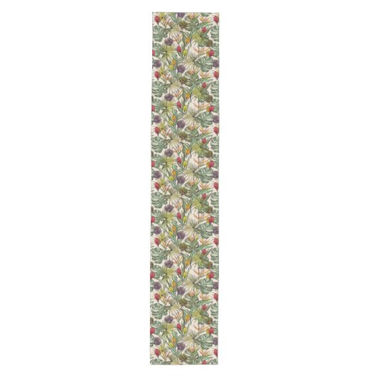 Tropisch Floral Pattern Medium Tafelloper (Voorkant)