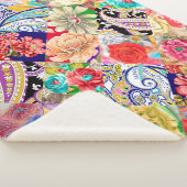 Tropisch Floral Pattern Sherpa Deken (3/4)