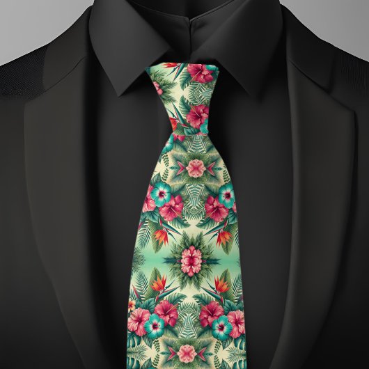 Tropisch Floral Pattern Stropdas