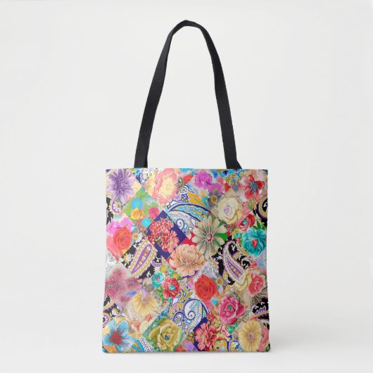 Tropisch Floral Pattern Tote Bag (Voorkant)