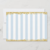 Tropisch Floral Pineappel Gold Glitter Baby shower Kaart (Achterkant)