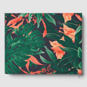 Tropisch Floral Plant Gold Lijst Wedding Guestbook Gastenboek (Achterkant)