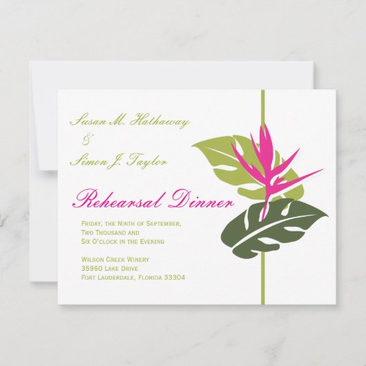 Tropisch-Floral repetitie - binnenuitnodiging - Gr Kaart (Voorkant)