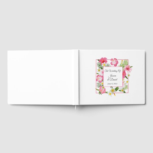 Tropisch Floral Wedding Guest Book Gastenboek (Volledig)