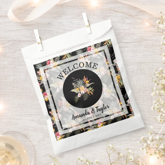 Tropisch Floral Welkom Bedankzakje (Geknipt)